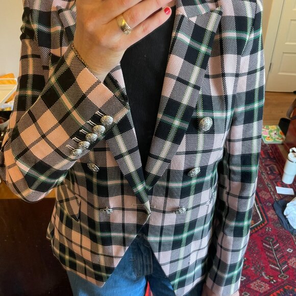 Veronica Beard Pink and Black Plaid Blazer - Great Condition! - Picture 3 of 5